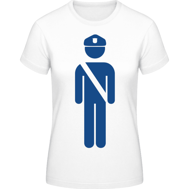 Policeman Icon T-skjorte for kvinner contain pic