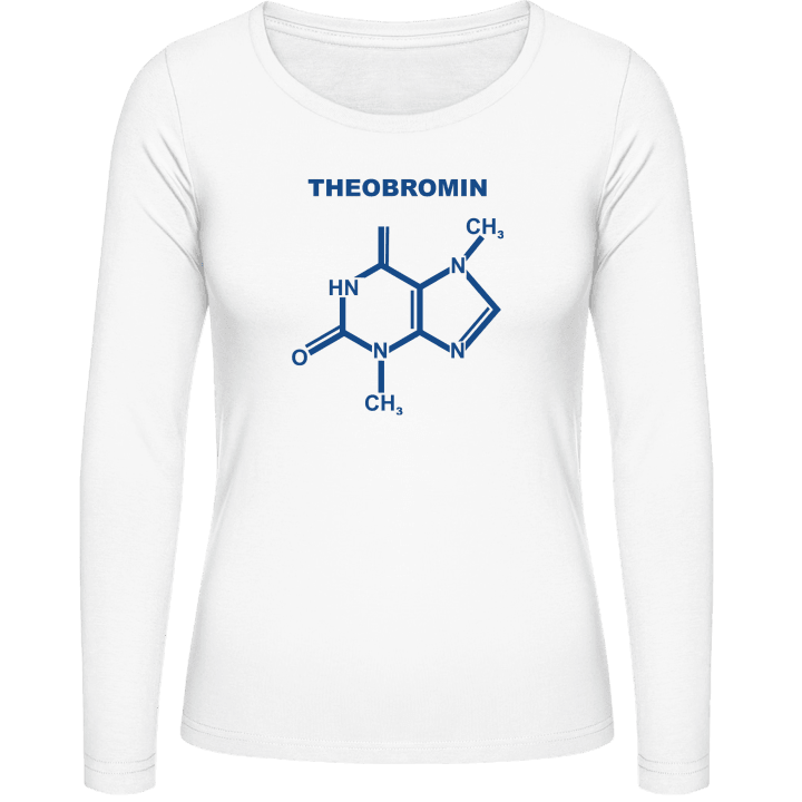 Theobromin Chemical Formula T-shirt à manches longues pour femmes contain pic