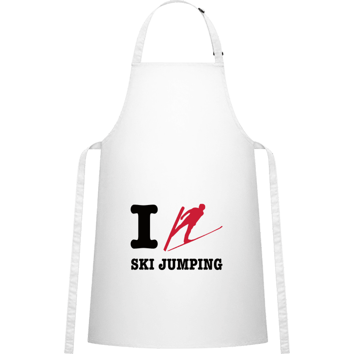 I Love Ski Jumping Kitchen Apron 0 image