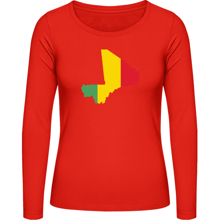 Mali Map Langermet skjorte for kvinner contain pic
