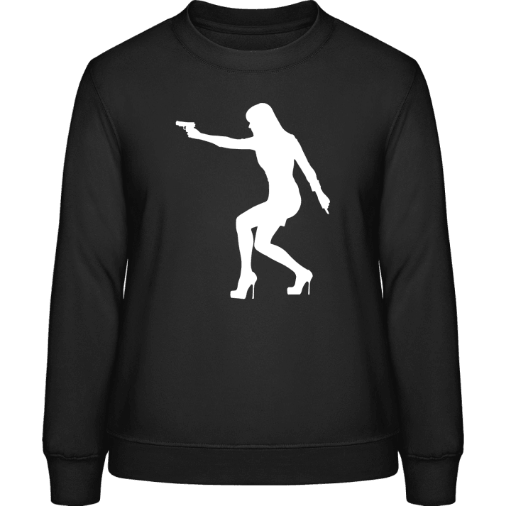 Sexy Shooting Woman On High Heels Sweat-shirt pour femme contain pic