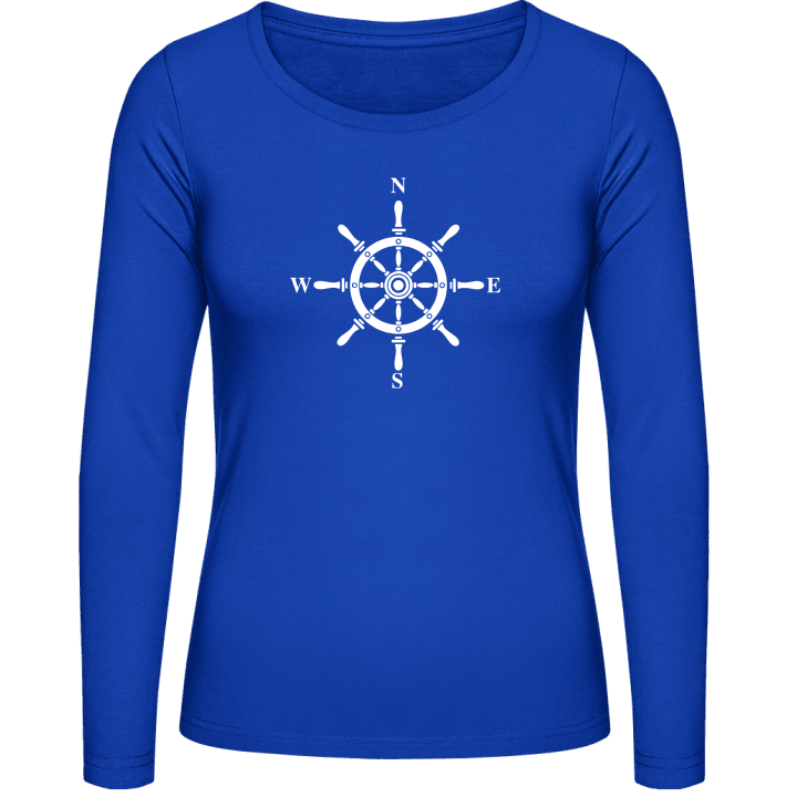 North West East South Sailing Navigation Vrouwen Lange Mouw Shirt 0 image