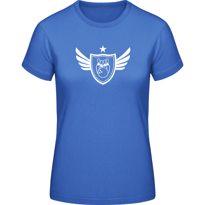Bowling Star Winged Frauen T-Shirt contain pic