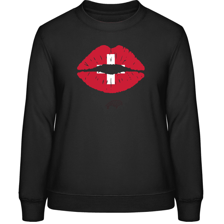 Switzerland Kiss Flag Sweatshirt för kvinnor contain pic