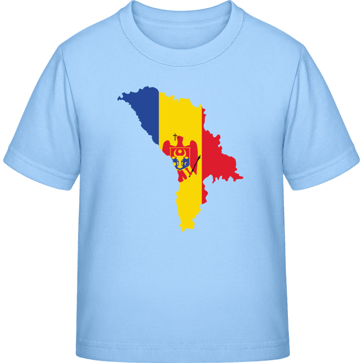 Moldova Map Crest T-skjorte for barn contain pic