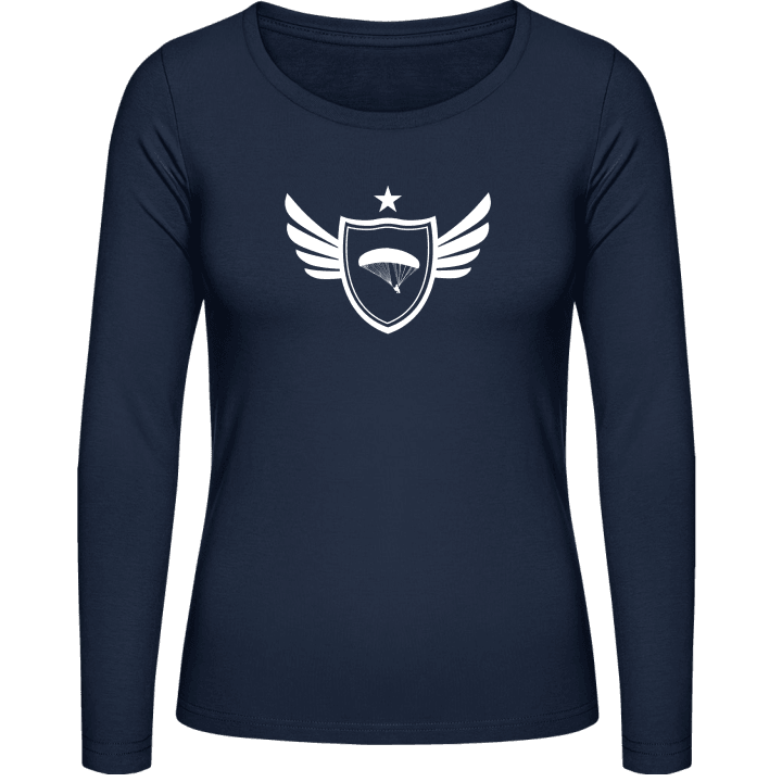 Winged Paraglider Logo T-shirt à manches longues pour femmes contain pic