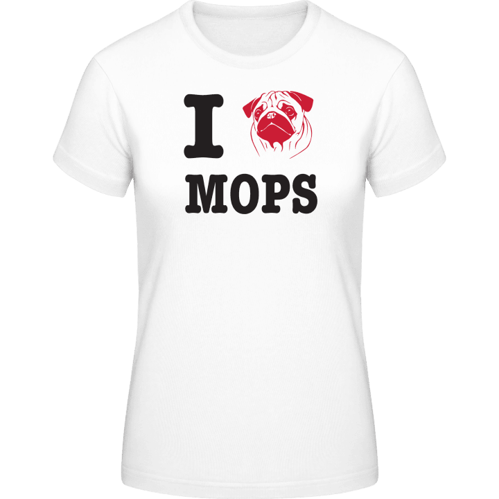 I Love Mops Vrouwen T-shirt 0 image