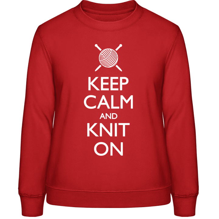 Keep Calm And Knit On Vrouwen Sweatshirt 0 image