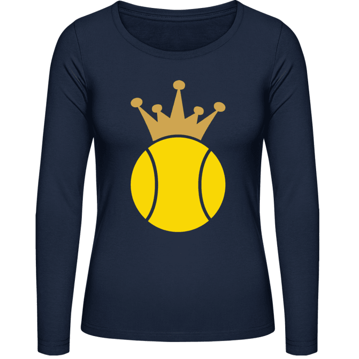 Tennis Ball And Crown Langermet skjorte for kvinner contain pic