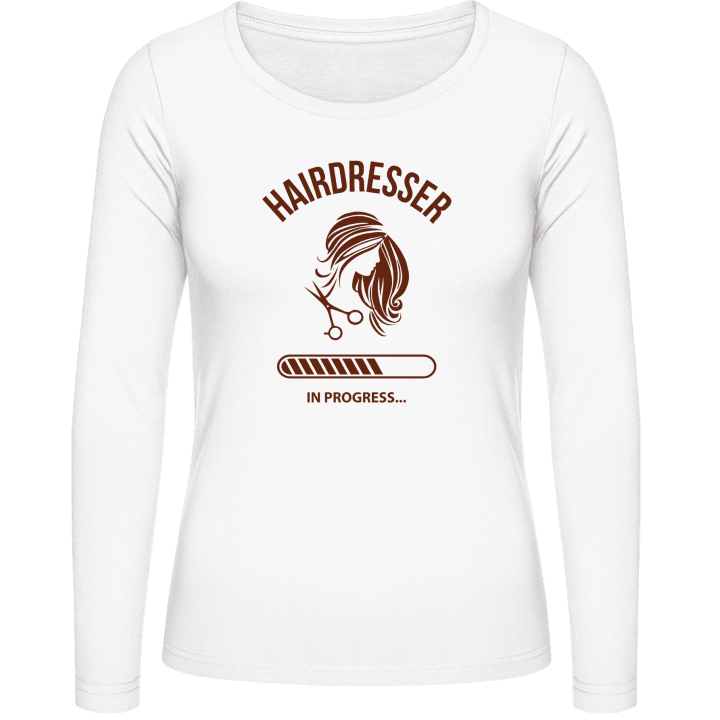 Hairdresser in progress Frauen Langarmshirt contain pic