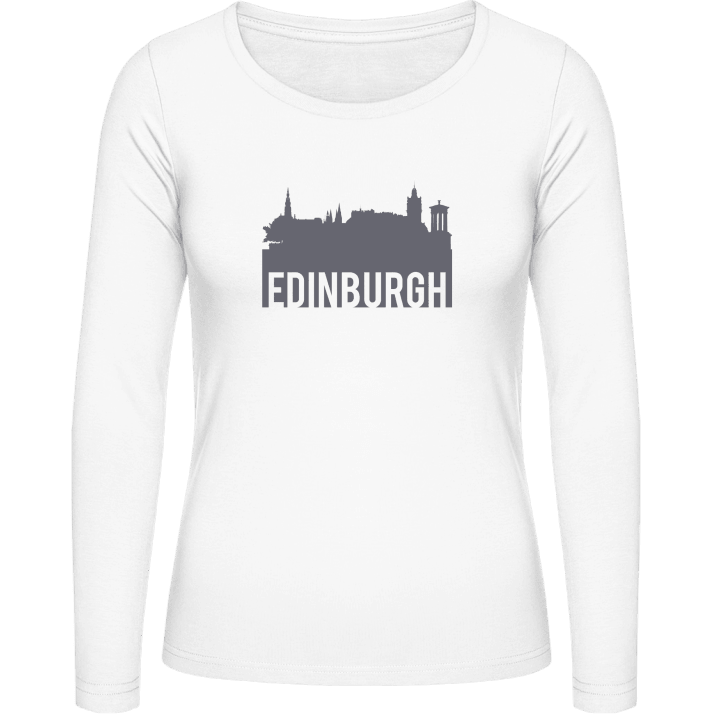 Edinburgh City Skyline Langermet skjorte for kvinner contain pic