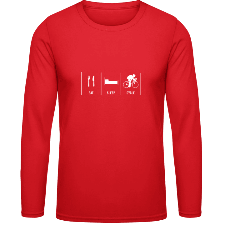 Eat Sleep Cycle Shirt met lange mouwen contain pic
