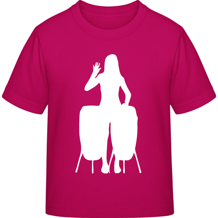 Percussion Silhouette Female T-skjorte for barn contain pic