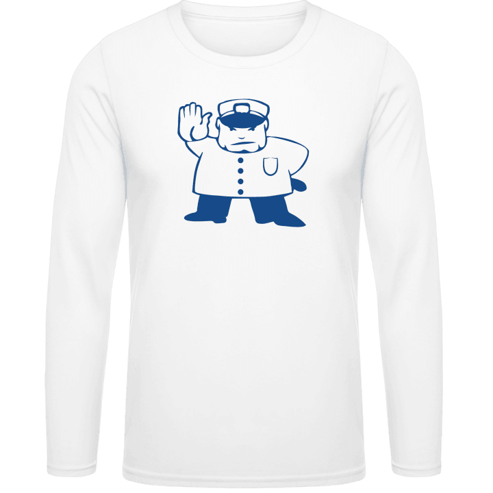Police Cannot Pass Illustration T-shirt à manches longues 0 image