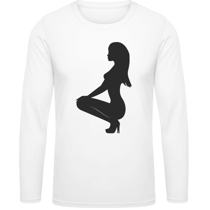 Hot Woman Silhouette Langarmshirt contain pic