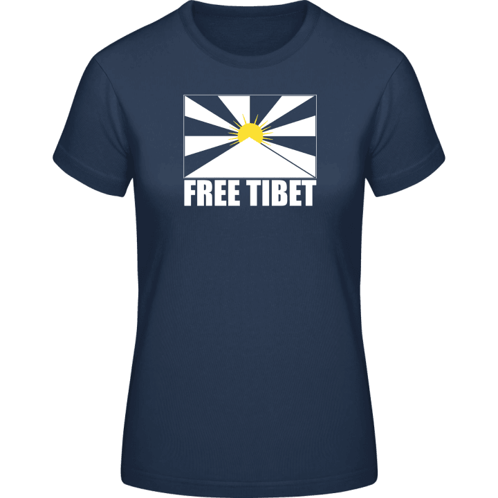 Free Tibet Flag T-skjorte for kvinner contain pic