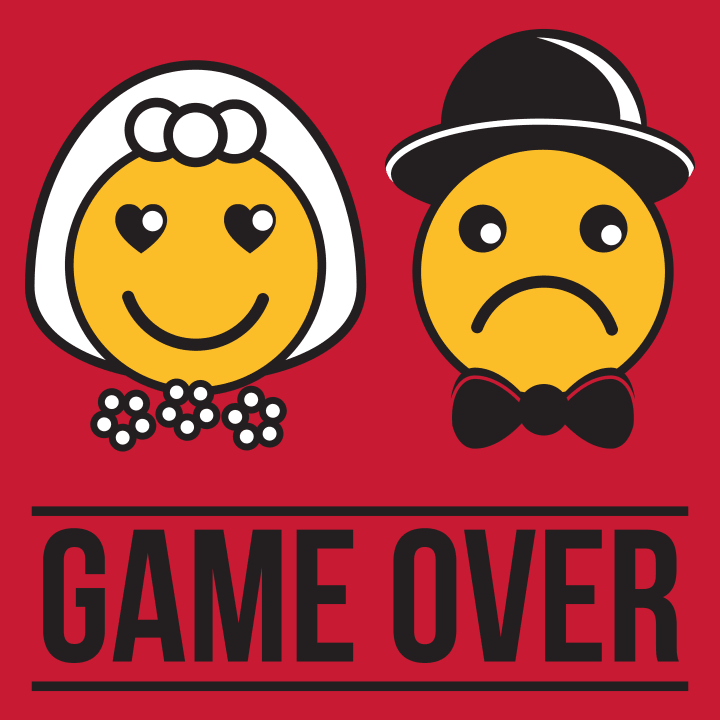 Bride and Groom Smiley Game Over Langærmet skjorte til kvinder 0 image