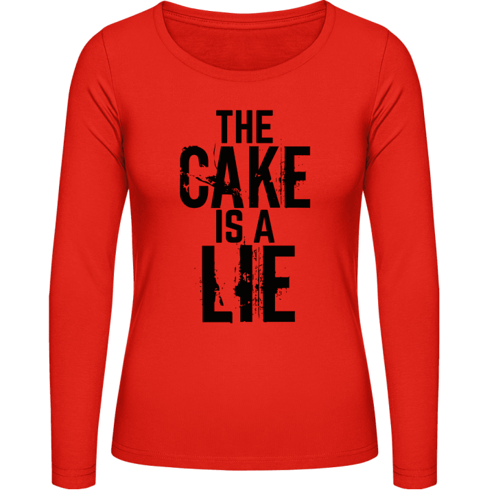 The Cake Is A Lie Logo Kvinnor långärmad skjorta contain pic