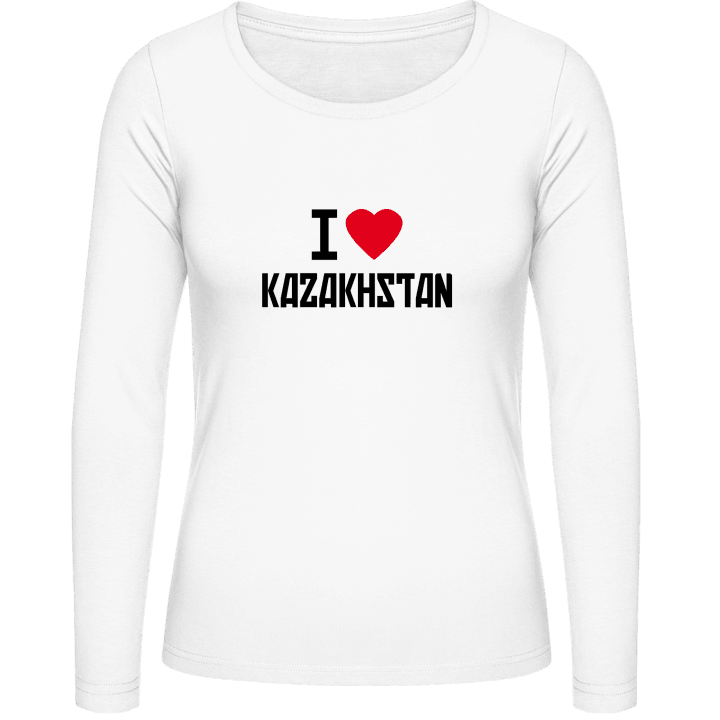 I Love Kazakhstan Langermet skjorte for kvinner contain pic