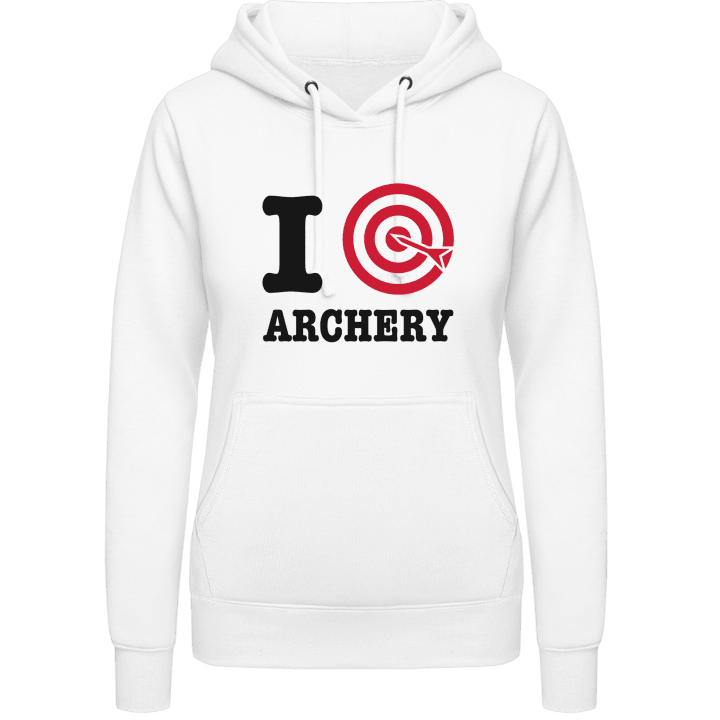 I Love Archery Target Sudadera con capucha para mujer contain pic