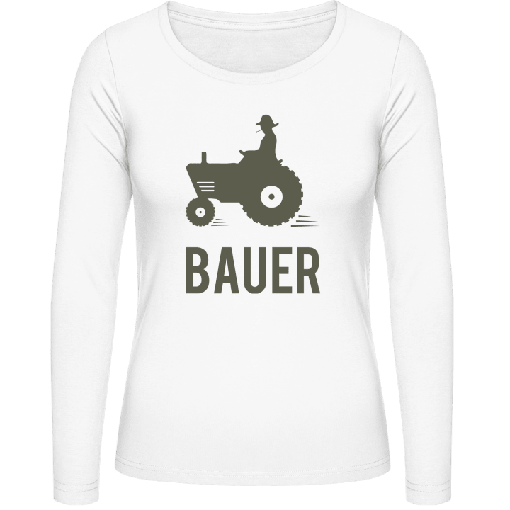 Bauer mit Traktor Langermet skjorte for kvinner contain pic