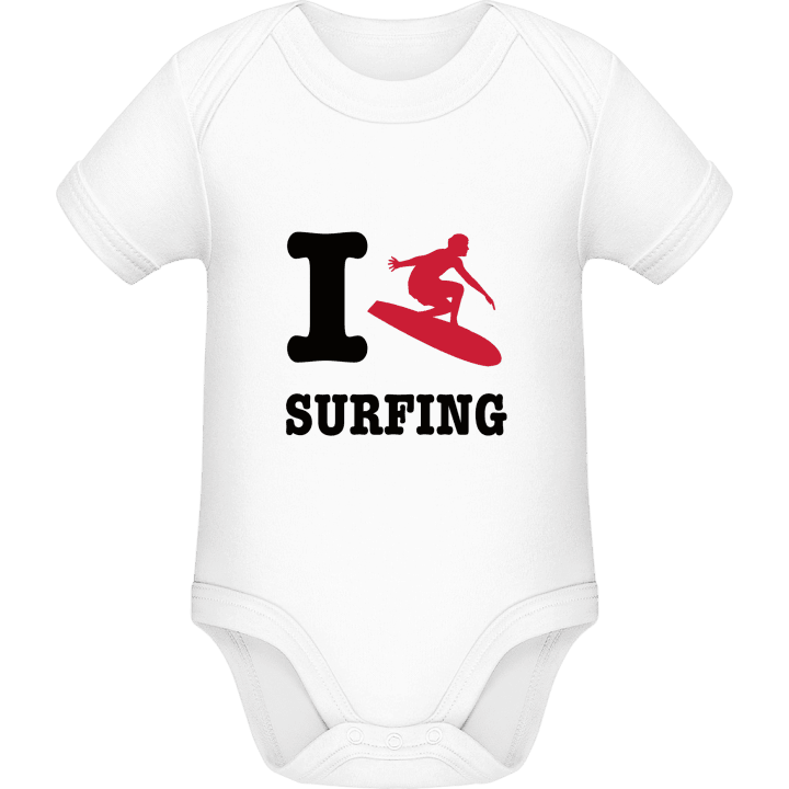 I Love Surfing Baby Romper contain pic