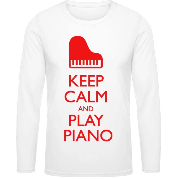 Keep Calm And Play Piano Shirt met lange mouwen contain pic