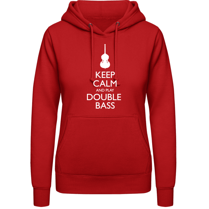 Keep Calm And Play Double Bass Vrouwen Hoodie contain pic