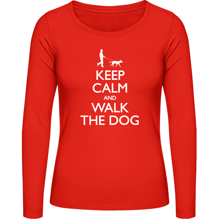Keep Calm and Walk the Dog Man Kvinnor långärmad skjorta 0 image