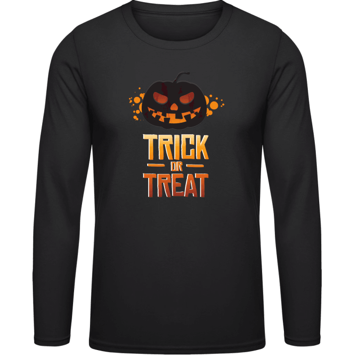 Black Pumpkin Trick Or Treat Shirt met lange mouwen 0 image