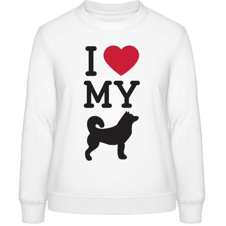 I Love My Dog Spitz Sweat-shirt pour femme contain pic