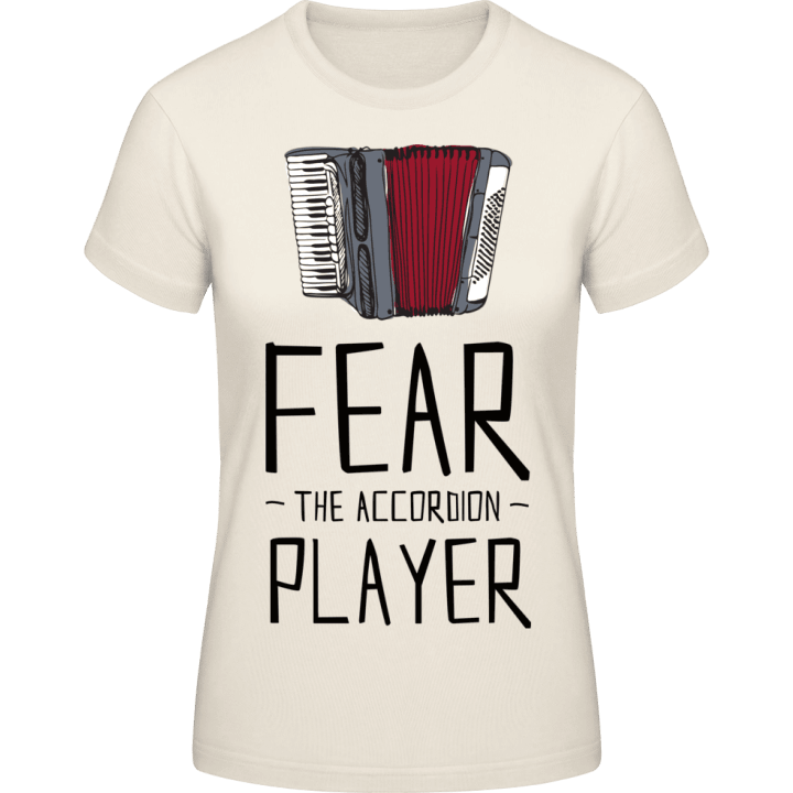 Fear The Accordion Player T-shirt för kvinnor contain pic