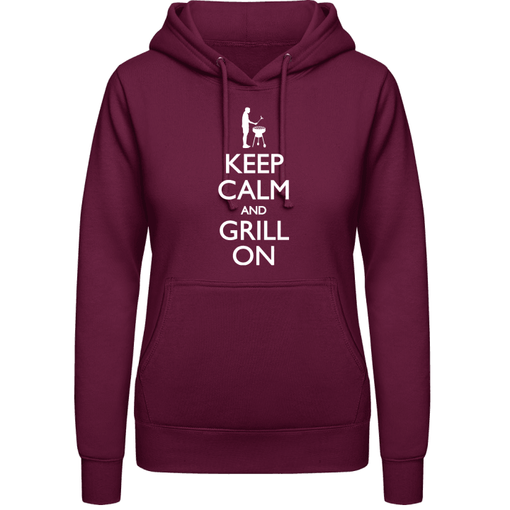 Keep Calm and Grill on Hoodie för kvinnor contain pic