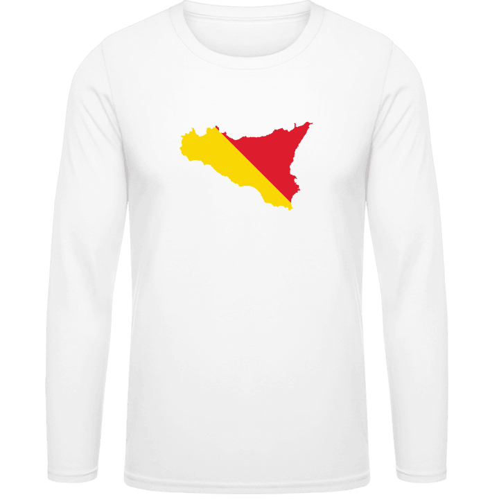 Sicily Map Long Sleeve Shirt contain pic