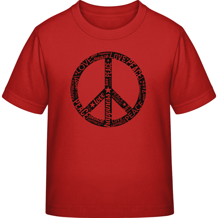 Peace Sign Typo Kids T-shirt contain pic