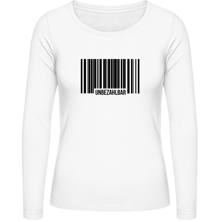 Unbezahlbar Barcode T-shirt à manches longues pour femmes contain pic