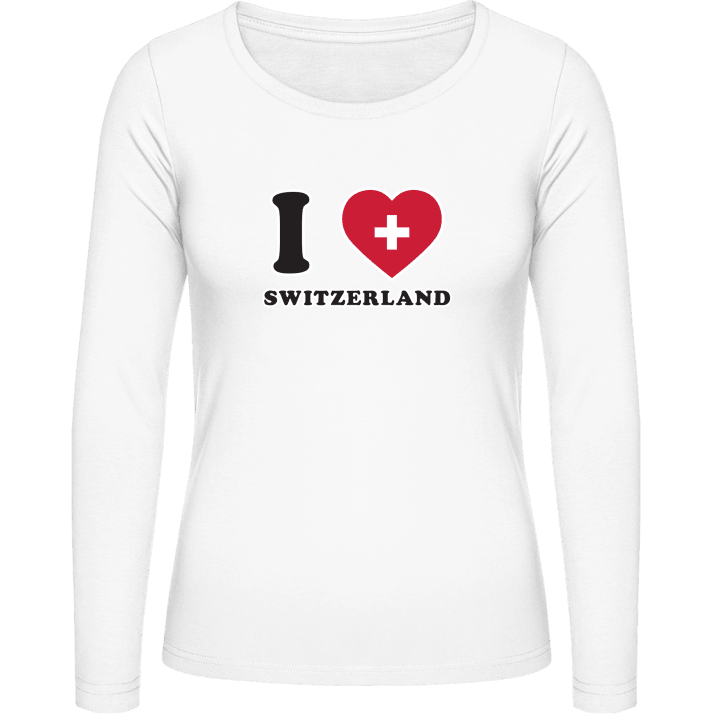 I Love Switzerland Fan T-shirt à manches longues pour femmes 0 image