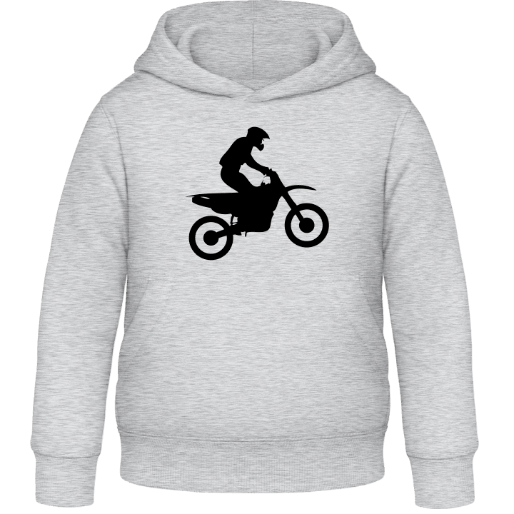 Motocross Driver Silhouette Hættetrøje til børn 0 image