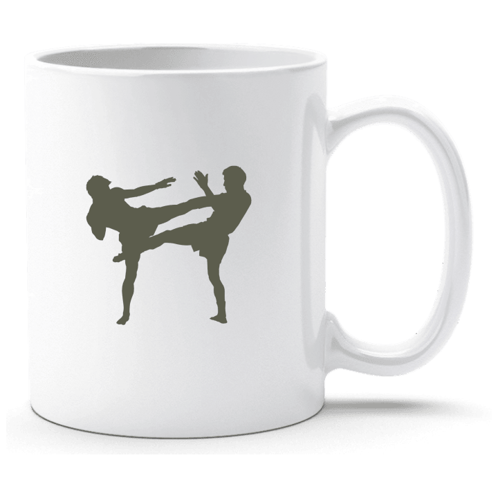 Kickboxing Sillouette Taza contain pic
