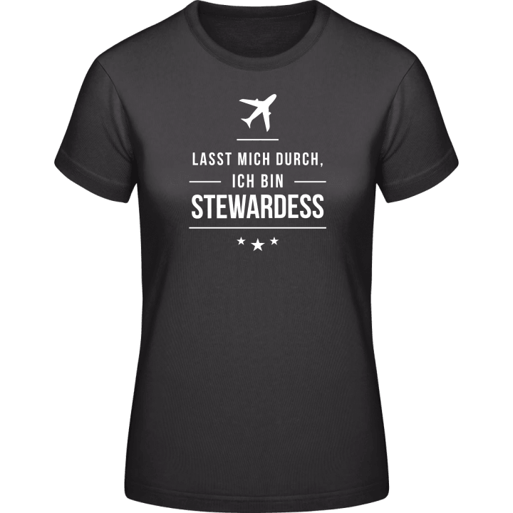 Lasst mich durch ich bin Stewardess T-shirt för kvinnor 0 image
