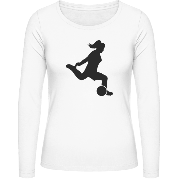 Female Soccer Illustration T-shirt à manches longues pour femmes 0 image