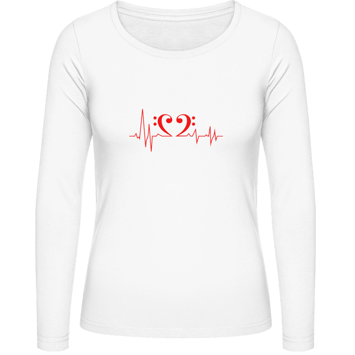 Bass Heart Frequence Kvinnor långärmad skjorta contain pic