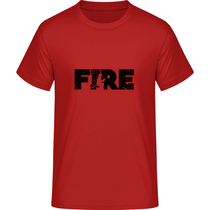Firefighter In Action Silhouette T-Shirt contain pic