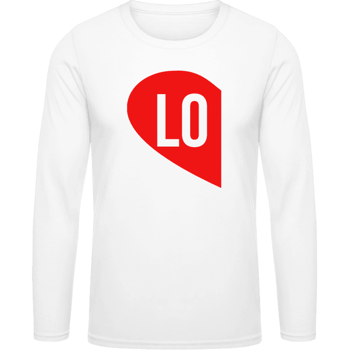 Love Couple Left Shirt met lange mouwen contain pic