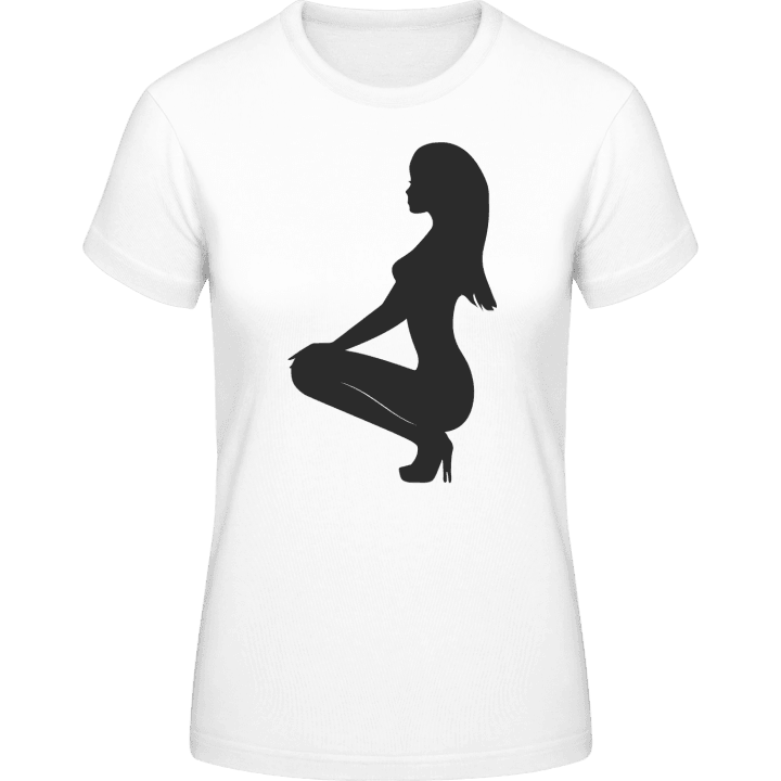Hot Woman Silhouette T-skjorte for kvinner contain pic