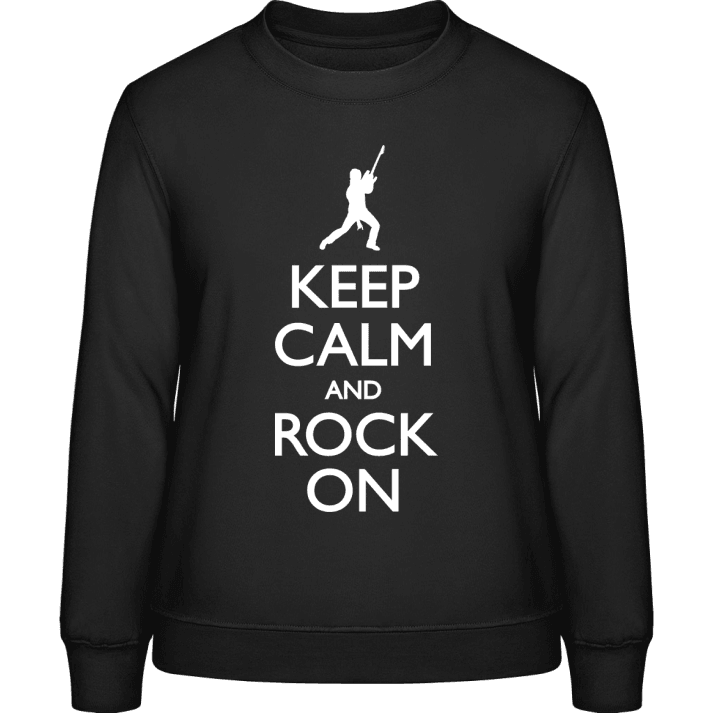 Keep Calm and Rock on Frauen Sweatshirt contain pic