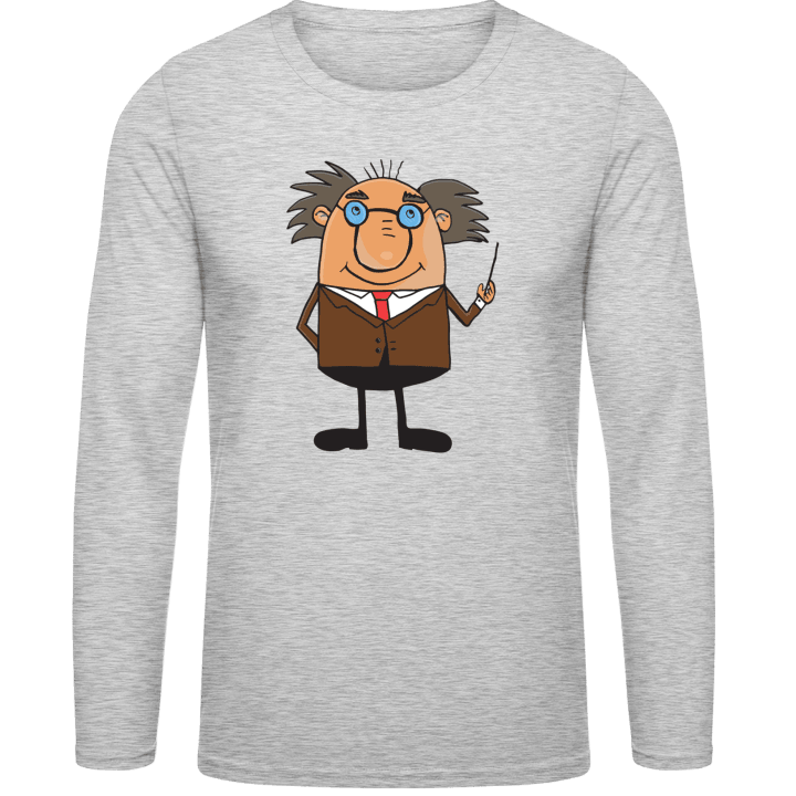 Crazy Professor Illustration Long Sleeve Shirt contain pic