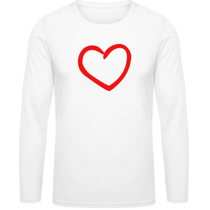 Heart Illustration T-shirt à manches longues contain pic