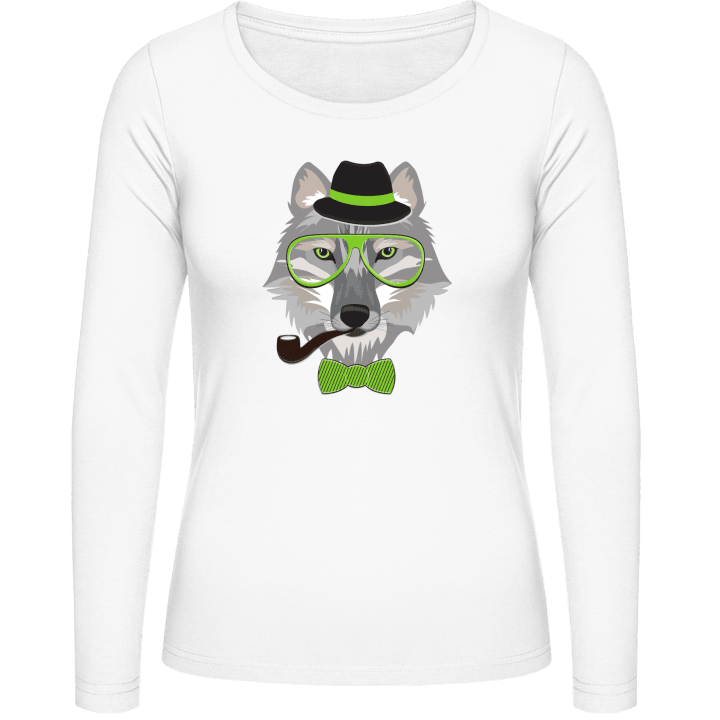 Hipster Wolf T-shirt à manches longues pour femmes 0 image