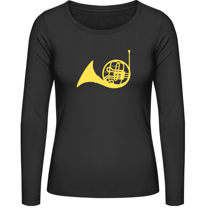 French Horn Logo Langermet skjorte for kvinner contain pic